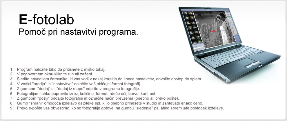 efotolab pomoÄ pri instalaciji